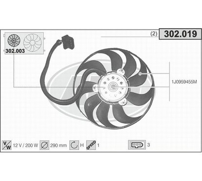 Ahe Elettroventole 302.019 per ripristinare il corretto funzionamento del componente