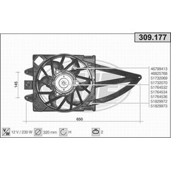 Ahe Elettroventole Fiat Panda 03- 309.177 per ripristinare il corretto funzionamento del componente