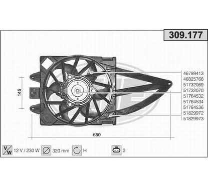 Ahe Elettroventole Fiat Panda 03- 309.177 per ripristinare il corretto funzionamento del componente