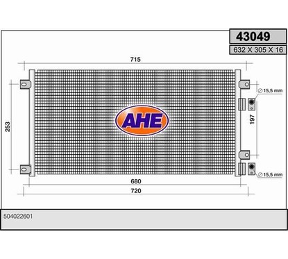 Ahe Condensatore Iveco Daily S2000D/Td 43049