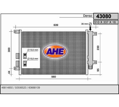 Ahe Condensatore Alfa 147 1.9Jtd 43080