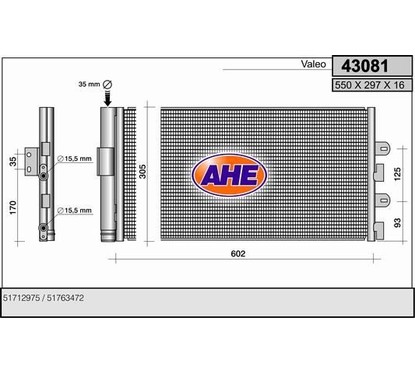 Ahe Condensatore Punto Ii F.L. 1.2 8V/16V 43081