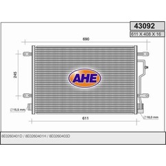 Ahe Condensatore Audi A4 Ii 43092