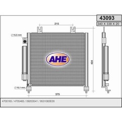 Ahe Condensatore Opel Agila 1.0 12V 43093