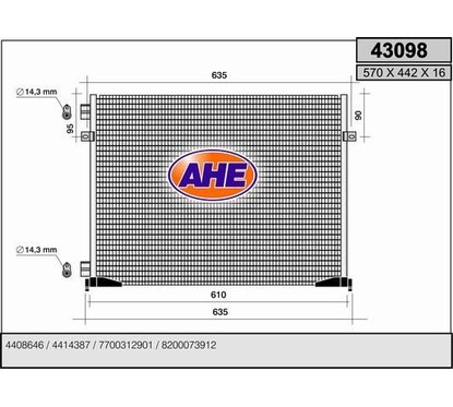 Ahe Condensatore 43098 per ripristinare il corretto funzionamento del componente