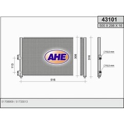 Ahe Condensatore Punto 1.9 Mtj ,03 43101