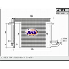Ahe Condensatore Vw Touran 1.6I 8V 43119