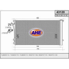 Ahe Condensatore Audi Q7 3.6 V6 Fsi 43120