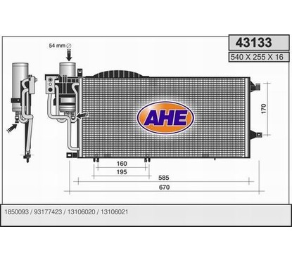 Ahe Condensatore Corsa C .3 Cdti 43133