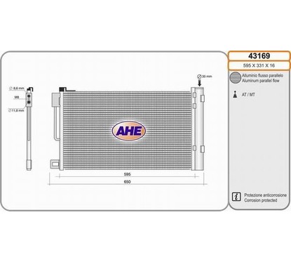 Ahe Condensatore 43169 per ripristinare il corretto funzionamento del componente