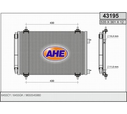Ahe Condensatore Ct C4 1.4 16V-1.6 16V-2.0 16V 43195
