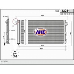 Ahe Condensatore Fiat Nuova Panda 1.1 43251