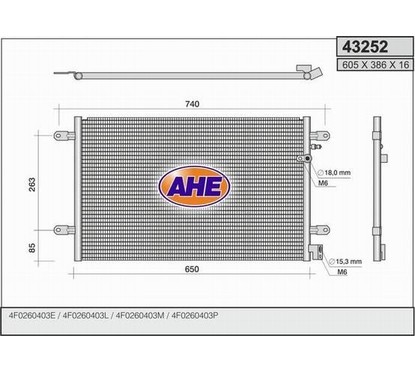 Ahe Condensatore 43252 per ripristinare il corretto funzionamento del componente