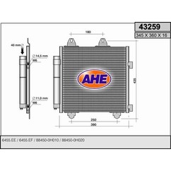 Ahe Condensatore Citroen C1 1.0 12V 1.4Hdi 43259