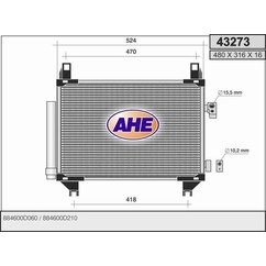 Ahe Condesatore Toyota Yaris 06 1.4 D-D4 43273 per ripristinare il corretto funzionamento del componente