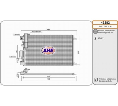 Ahe Condensatore 43282 per ripristinare il corretto funzionamento del componente