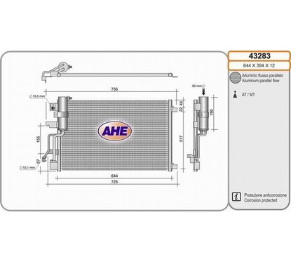 Ahe Condensatore 43283 per ripristinare il corretto funzionamento del componente