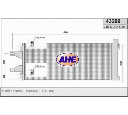 Ahe Condensatore Citroen Jumper 2.2 Hdi 43299