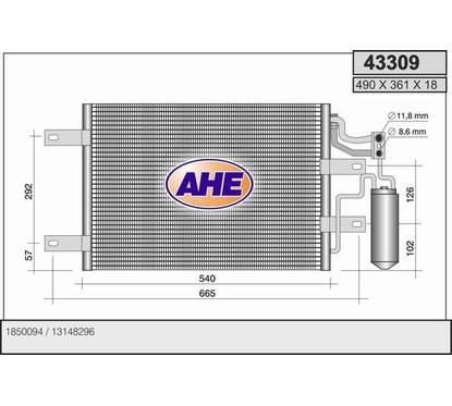 Ahe Condens. Ope4L Meriva 1.3 Cdti 43309 per ripristinare il corretto funzionamento del componente