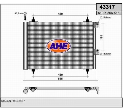Ahe Condensatore Berlingo 1.6Hdi 43317
