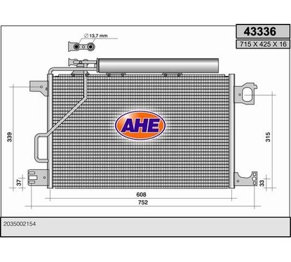 Ahe Cond. Mercedes C203/S203 43336 per ripristinare il corretto funzionamento del componente
