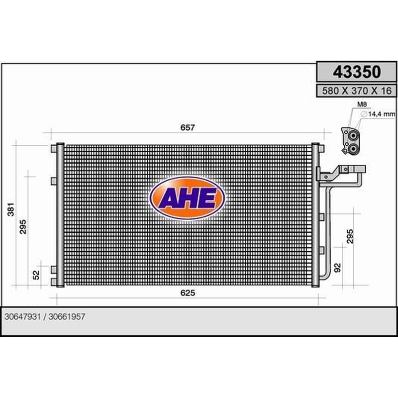 Ahe Condensatore Volvo C30-S40 43350