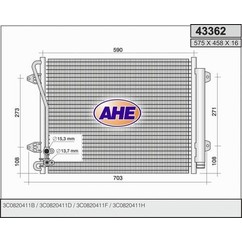 Ahe Condensatore Vw Passat Vii 2.0I 16V 43362