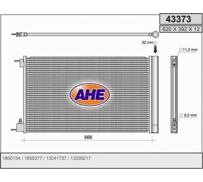 Ahe Condensatore Opelinsignia B/D 43373