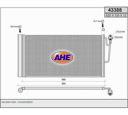 Ahe Condensatore Mini Cooper 2006 43388