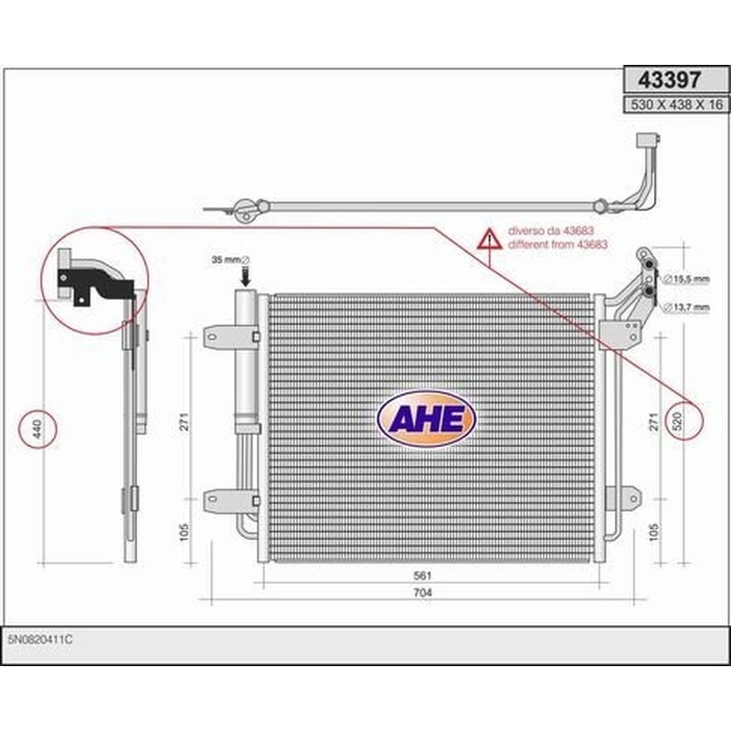 Ahe Condensatore 43397