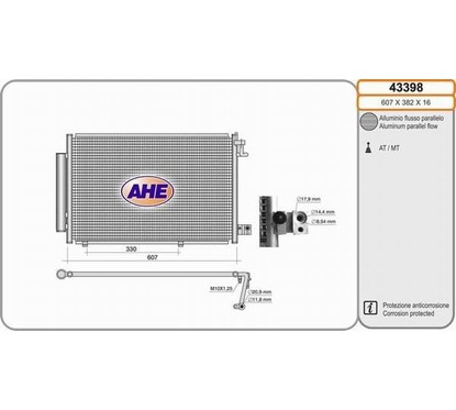 Ahe Condensatore Fiesta Vi 2008 43398