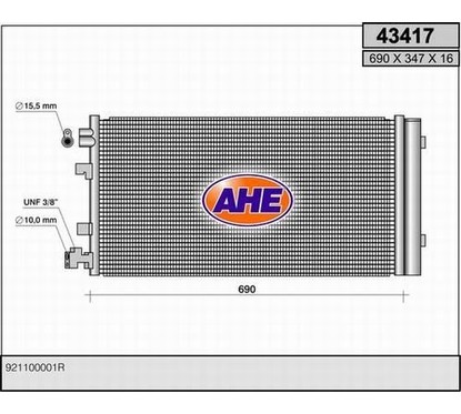 Ahe Condensatore Rn Megane Iii 43417