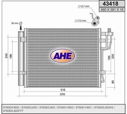Ahe Condensatore 43418 per ripristinare il corretto funzionamento del componente