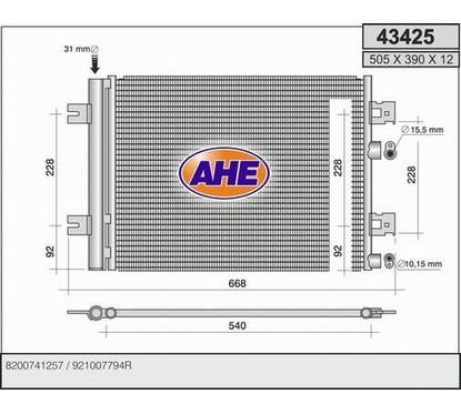 Ahe Condensatore 43425 per ripristinare il corretto funzionamento del componente