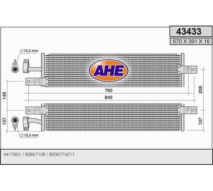 Ahe Condensatore 43433 per ripristinare il corretto funzionamento del componente