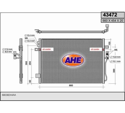 Ahe Condensatore Fiat Freemont 43472