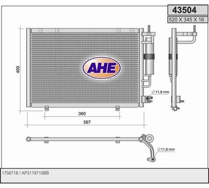 Ahe Condensatore 43504 per ripristinare il corretto funzionamento del componente