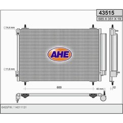 Ahe Condensatore Fiat Ulysse 2,2 Td 43515