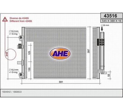 Ahe Condensatore 43516 per ripristinare il corretto funzionamento del componente