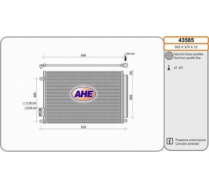 AHE Condensatore, Climatizzatore 43585