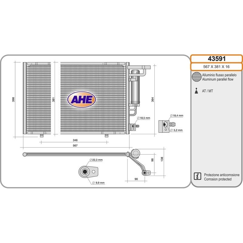 AHE Condensatore, Climatizzatore 43591