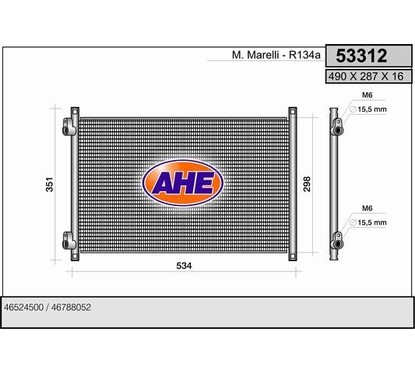 Ahe Condensatore Punto Ii 1.8 16V-1.9D-1.9Jtd 53312