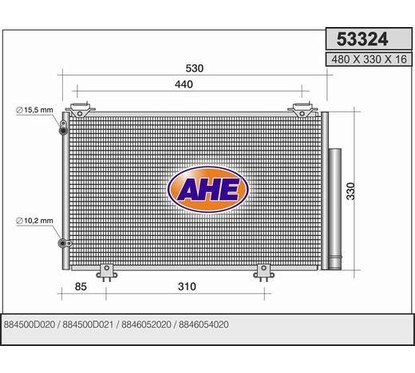 Ahe Condensatore Ty Yaris All 53324