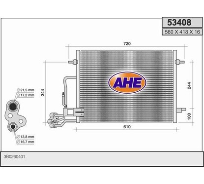 Ahe Cond. Vw Passat Vi 1.6-1.8 Turbo 53408 per ripristinare il corretto funzionamento del componente