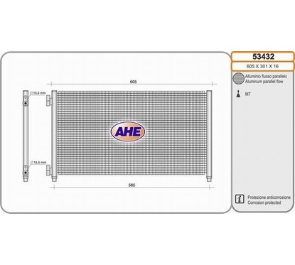 Ahe Condensatore Doblo, 1.3 Mtj 16V-1.9Jtd 53432