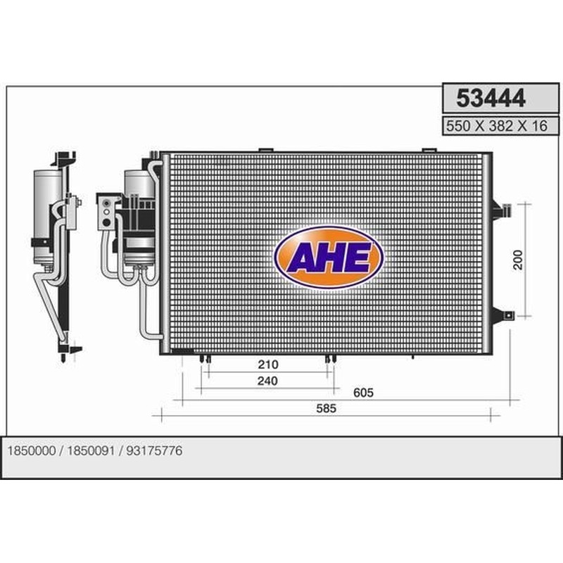 Ahe Condensatore Corsa C 1.0 12V 53444