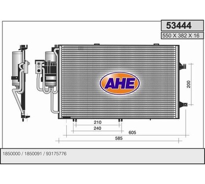 Ahe Condensatore Corsa C 1.0 12V 53444