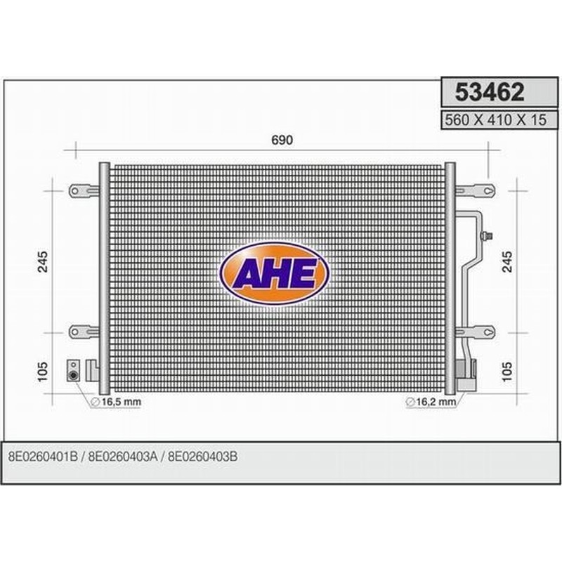 Ahe Condensatore Audi A4 Ii Benzina/Diesel 53462