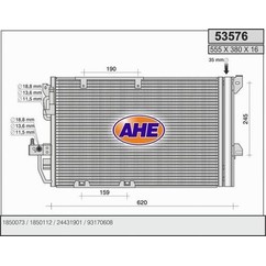 Ahe Condensatore Opel Astra G 1.2I 16V 53576
