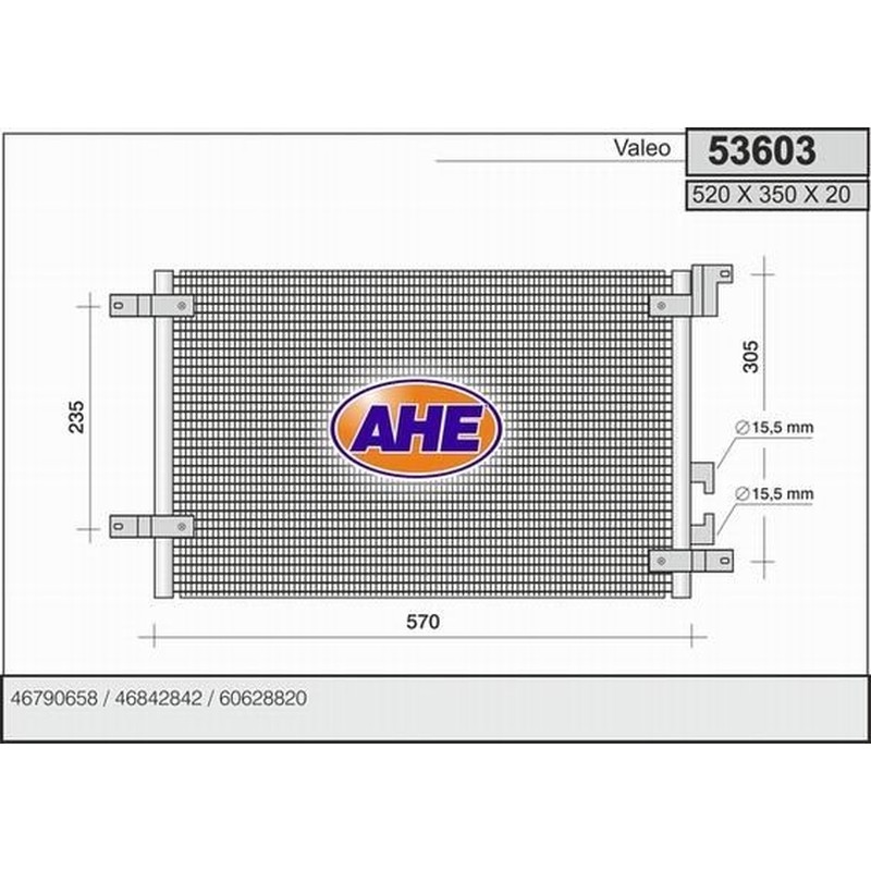 Ahe Condensatore Alfa 147 1.9 Jtd 8V 53603
